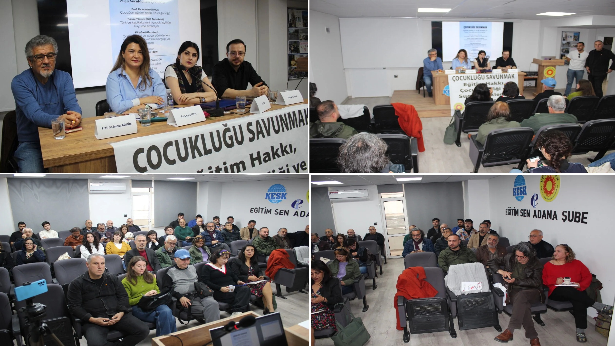 Adana’da 'Çocukluğu Savunmak' Paneli: Eğitim Hakkı, Çocuk İşçiliği ve Suça Sürüklenen Çocuklar Masaya Yatırıldı